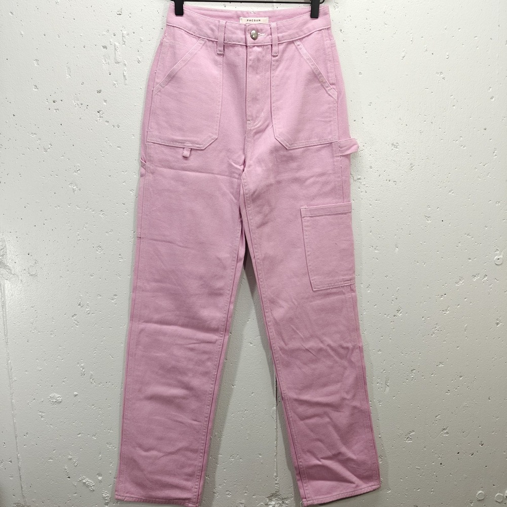 PacSun Pants Womens Size 25 90s BF‎ Carpenter Pink Denim 25 x 32.5